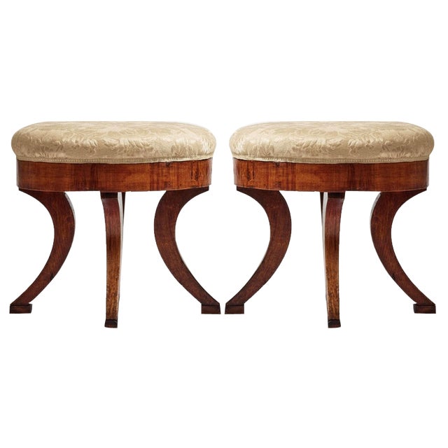 Set of Early 19th Century Swedish Stools by Karl Johan For Sale
