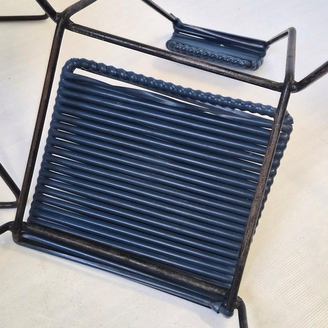 Vintage Metal and Plastic Scoubidou Chairs, 1950s, Set of 3 For Sale - Image 16 of 17