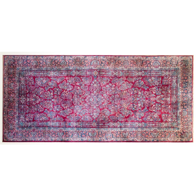 Textile Early 20th Century Persian Sarouk Rug For Sale - Image 7 of 15