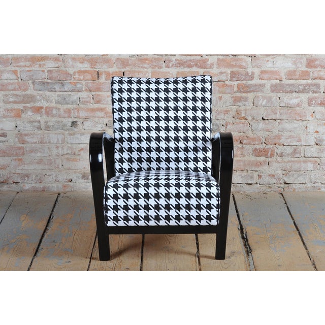 Czech Art Deco Beech Armchair by Koželka and Kropáček, 1930s For Sale - Image 10 of 14