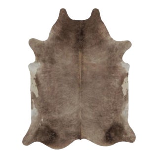 Rug & Kilim’s Large Cowhide Rug in Sheen Beige and Brown Tones For Sale