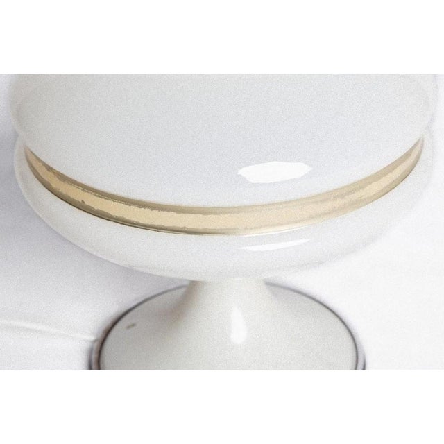 1970s Vintage Space Age Table Lamp in Glass and Steel, Italy, 1970s For Sale - Image 5 of 6