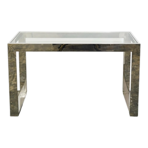 Modern Chrome and Glass Console Table
