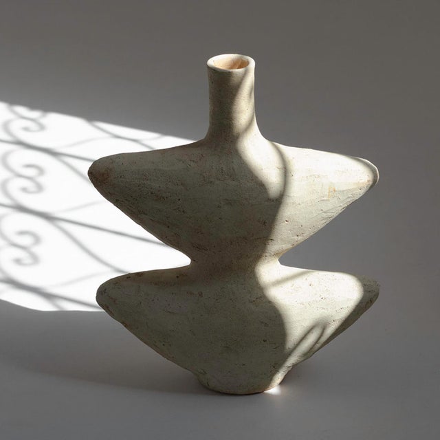 2020s Unglazed Terracotta Sculptural Vase | One of a Kind For Sale - Image 5 of 11