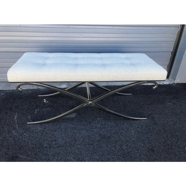 1970s Vintage Hollywood Regency Bench For Sale - Image 5 of 8