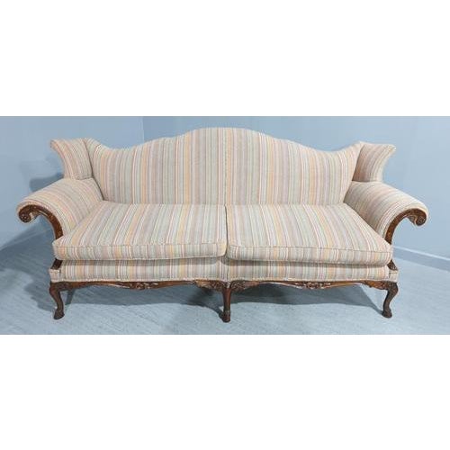 Mahogany Sofa in Fabric and Mahogany For Sale - Image 10 of 14