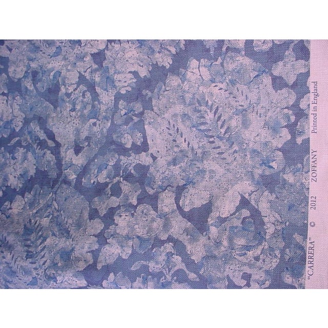 33/4y Zoffany 320820 Carrera Indigo Blue Print Floral Damask