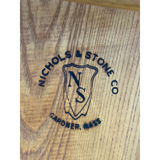 Late 20th Century Solid Oak Nichols and Stone Bowback Windsor Chairs - Set of 4 For Sale - Image 9 of 11