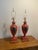 Vintage Hand Painted Red Lamps - a Pair For Sale - Image 4 of 12