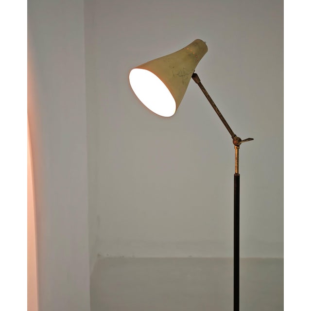 Italian Brass and Marble Floor Lamp, 1950s For Sale - Image 16 of 17