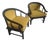 Pair of Vintage Ming Style Century Furniture Chin Hua Horseshoe Lounge Chairs For Sale