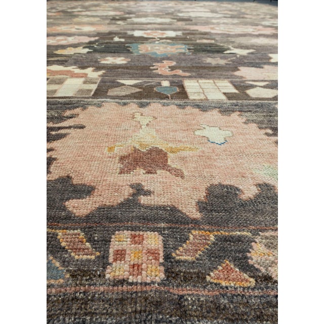 Early 21st Century Turkish Oushak Old Wool Rug 12'3" x 18' #18072 For Sale - Image 5 of 8