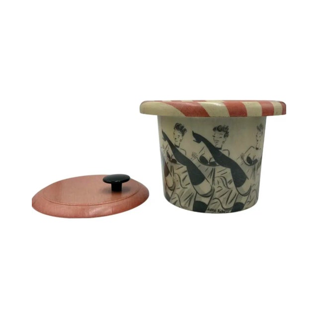 Vintage Jaro Fabry Moulin Rouge Can Can Dancers Ice Bucket For Sale In Washington DC - Image 6 of 12