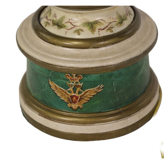 A Vintage Early 20th-Century Hollywood Regency-Style Wooden Vase Lamp For Sale - Image 10 of 11