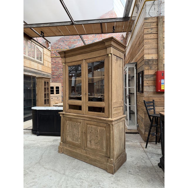19th Century Empire Oak China Cabinet For Sale - Image 3 of 13