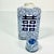Mid-Century Boho Chic Chinoiserie Hollywood Regency Blue & White Square Happiness Ginger Jars For Sale - Image 6 of 8