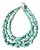 Vintage Jay King Chunky Multi-Strand Turquoise Necklace With Sterling Silver Glasp For Sale