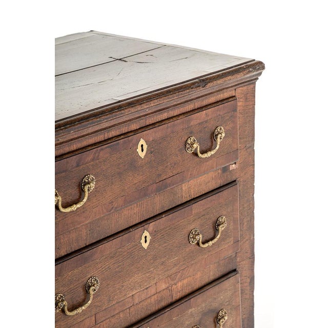 Brown George III English Oak and Walnut Dresser Base For Sale - Image 8 of 15