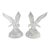 Vintage Cristal D’Arques French Sculptural Crystal Eagle Pair For Sale