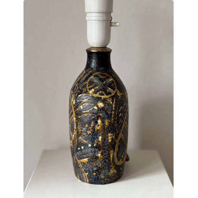Mid-Century Modern Mid-Century Table Lamp in Faience by Nils Thorsson for Royal Copenhagen, 1970s For Sale - Image 3 of 7