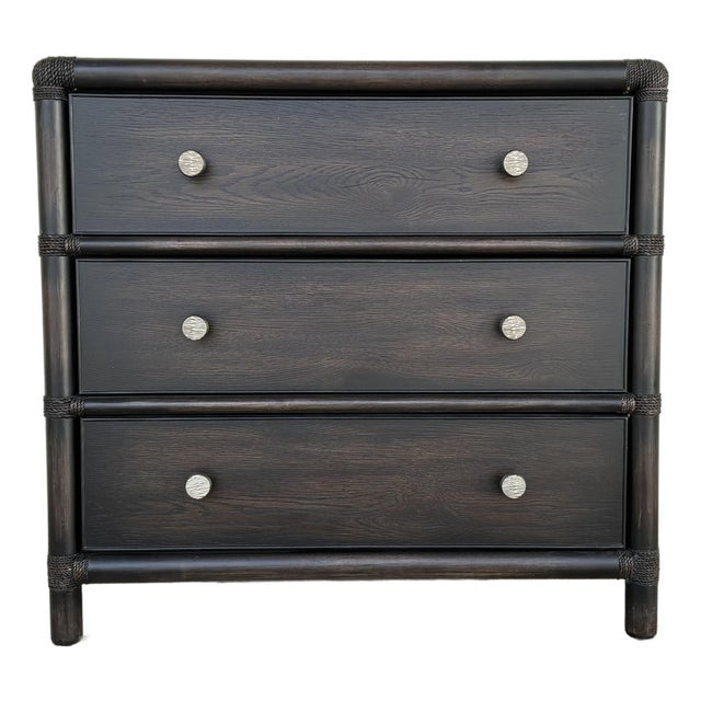 Hooker Organic Modern Bamboo and Rope Retreat Nightstand For Sale