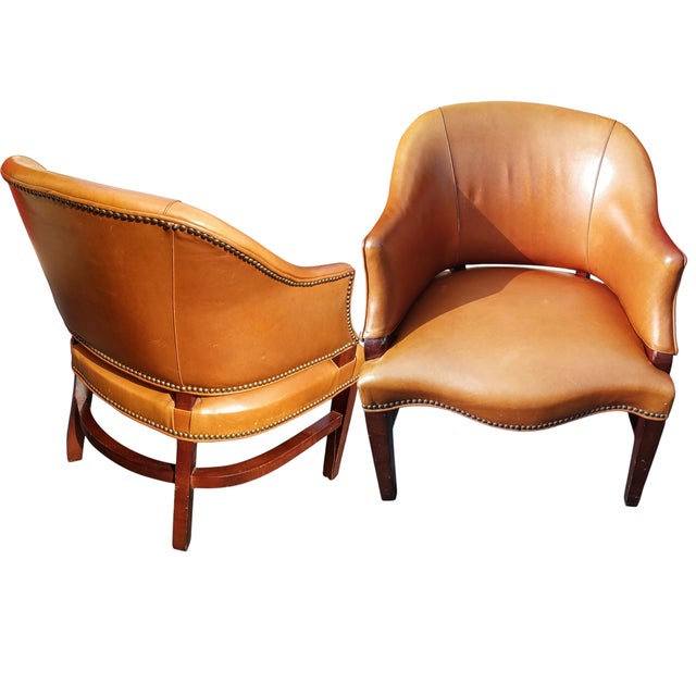 1980s Exquisite Pair of Vintage Barrel Chairs by Esteemed St. Timothy Furniture. For Sale - Image 4 of 10
