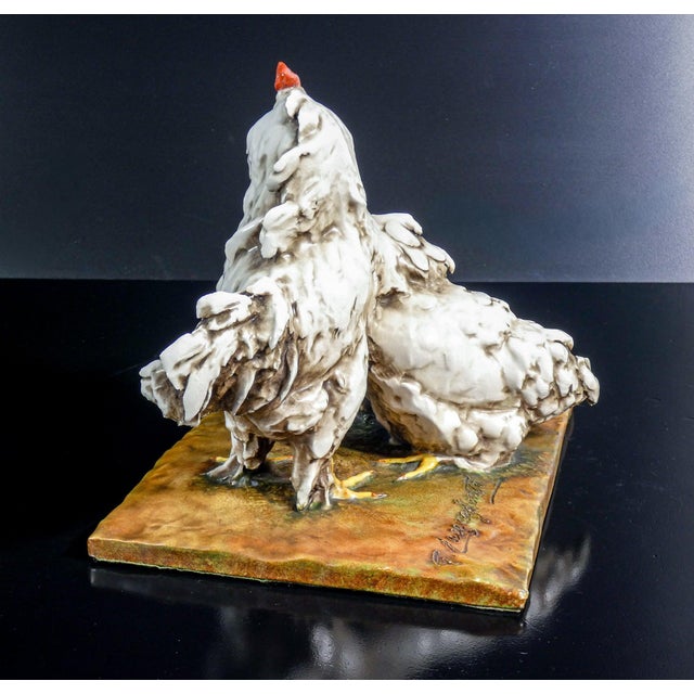 Rooster and Hens Sculpture by G. Cacciapuoti For Sale - Image 9 of 18
