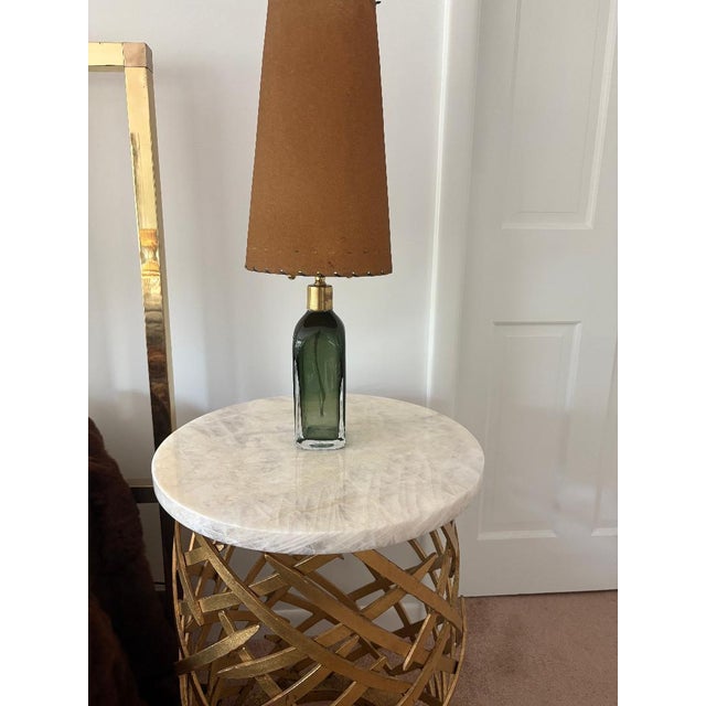 Pair of Orrefors Sapphire Blue Lamps For Sale - Image 9 of 10