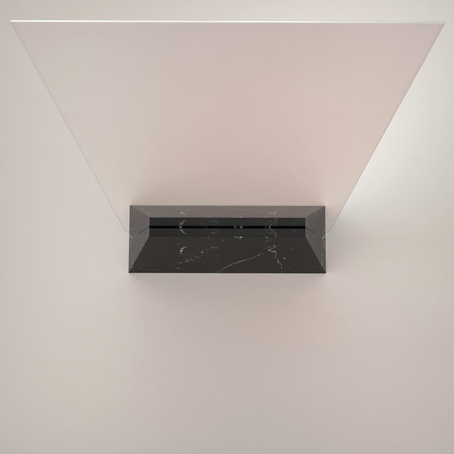 Monolithic Architectural Black Marquina Marble Cressida Floor Mirror by CARCINO Design for October Gallery For Sale - Image 4 of 8