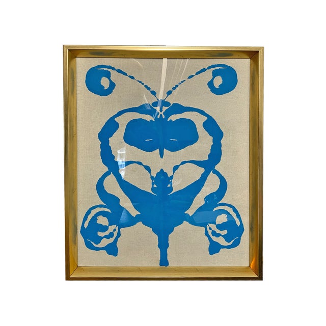 Abstract Original Rorschach Test–Inspired Abstract Paintings – Hand-Painted Acrylic on Canvas, Framed Modern Art Set For Sale - Image 3 of 5