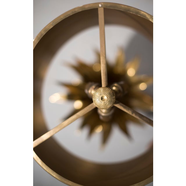 Bronze 1970s Maison Charles Bronze Lotus Flower Lamp For Sale - Image 8 of 8