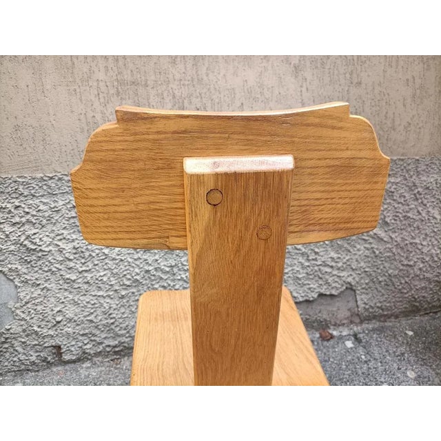 1950s Brutalist Hand Carved Wooden Chairs, 1950s, Set of 4 For Sale - Image 5 of 6