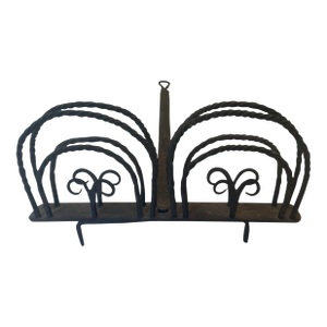 Late 18th Century American Colonial Hand-Forged Wrought Iron Rotary Toaster