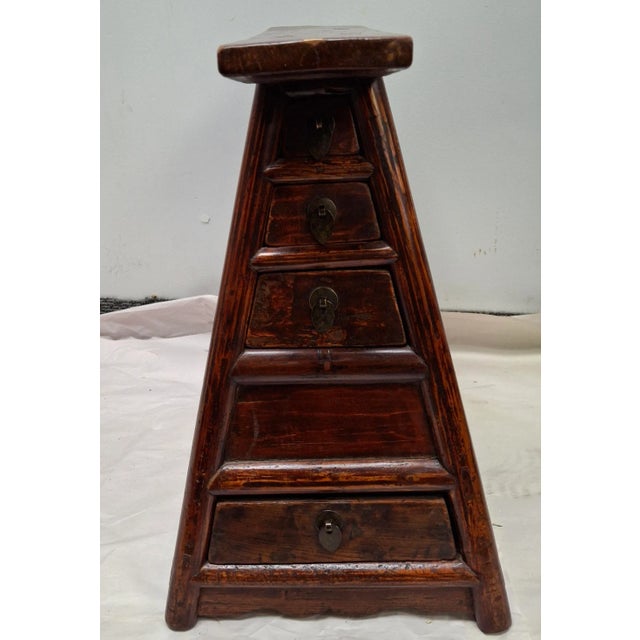 Late 19th Century 19th C. Chinese Qing Style Chinese Barber Stool/Bench For Sale - Image 5 of 11