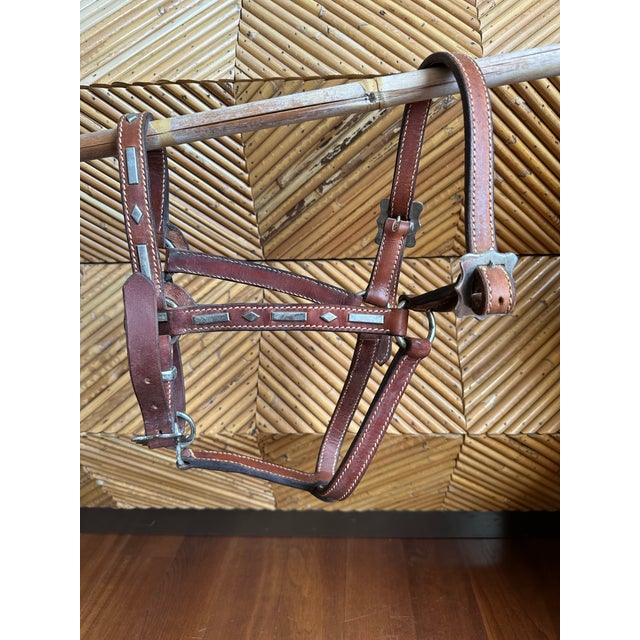 American Vintage Equestrian 1970’s Leather Horse Halter For Sale - Image 3 of 15