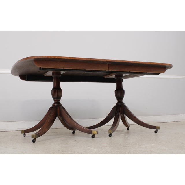 Baker Mahogany Inlaid Banded Dining Room Table For Sale - Image 9 of 16
