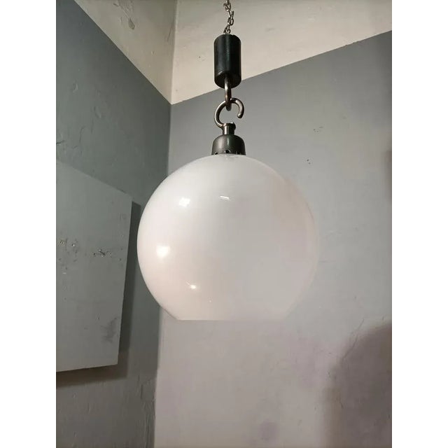 Boccia LS10 Pendant Lamp with Small Clear Glass Sphere by Luigi Caccia Dominioni for Azucena, 1970s For Sale - Image 6 of 6