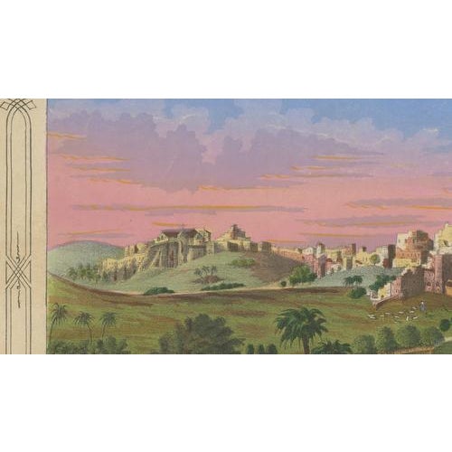 Paper Antique View of Bethlehem, 1850s For Sale - Image 7 of 10