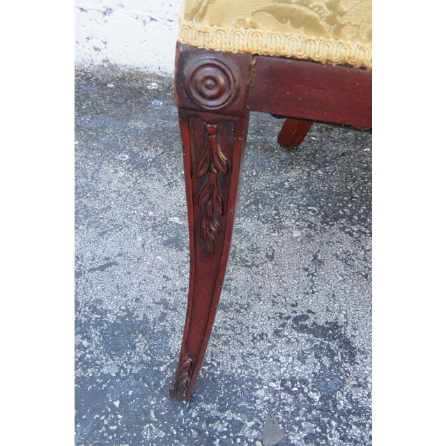 1940s Carved Mahogany Fireplace Living Bed Room Side Chairs a Pair 6277 For Sale - Image 17 of 18