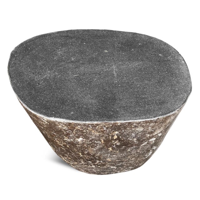 Contemporary Rustic Vintage Outdoor Boulder Side Table Stool For Sale - Image 3 of 5