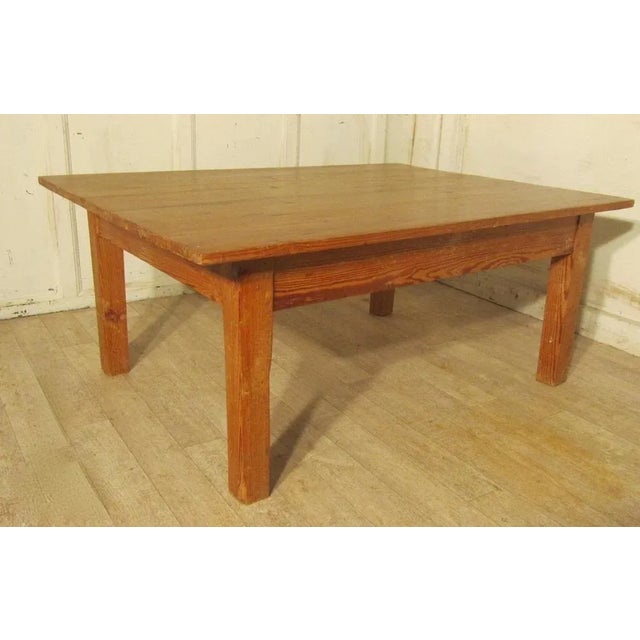 Farmhouse Style Pine Coffee Table, 1960s For Sale - Image 6 of 8