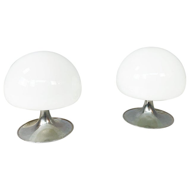 Mid-Century Italian Mushroom Table Lamps attributed to Goffredo Reggiani for Reggiani, 1970s, Set of 2 For Sale - Image 14 of 14