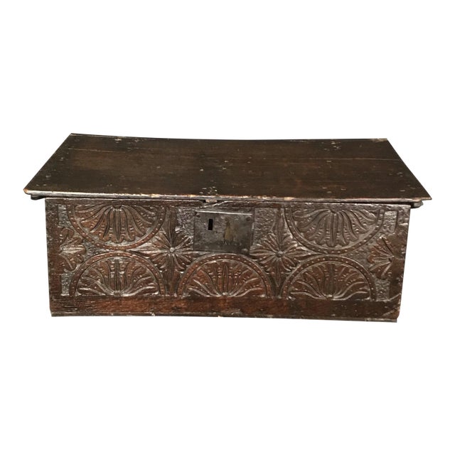Ancient British 17th Century Bible Box For Sale