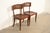 1950s Michael Taylor for Baker Furniture Klismos Cherry Wood and Cane Side Chairs or Dining Chairs, Newly Refinished For Sale - Image 5 of 15