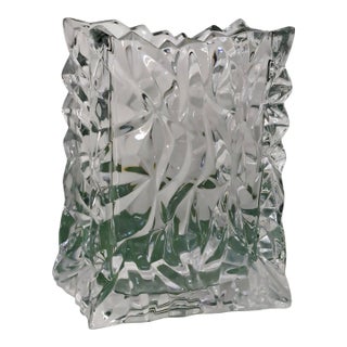 Vintage Rosenthal Studio-Line Crystal Crinkle Paper Bag Vase, Germany For Sale
