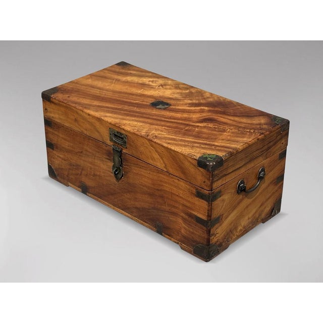 Rare Mid 19th Century Camphor Wood Travelling Trunk with Original Fitted Interior This stunning camphor wood travelling...