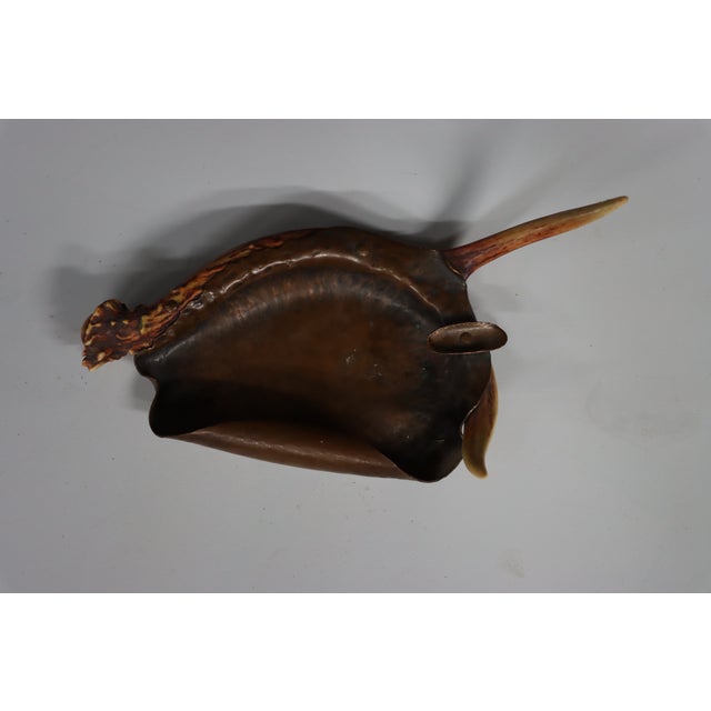 Berry & Co. Copper Ashtray With Deer Antler Handle For Sale - Image 4 of 14
