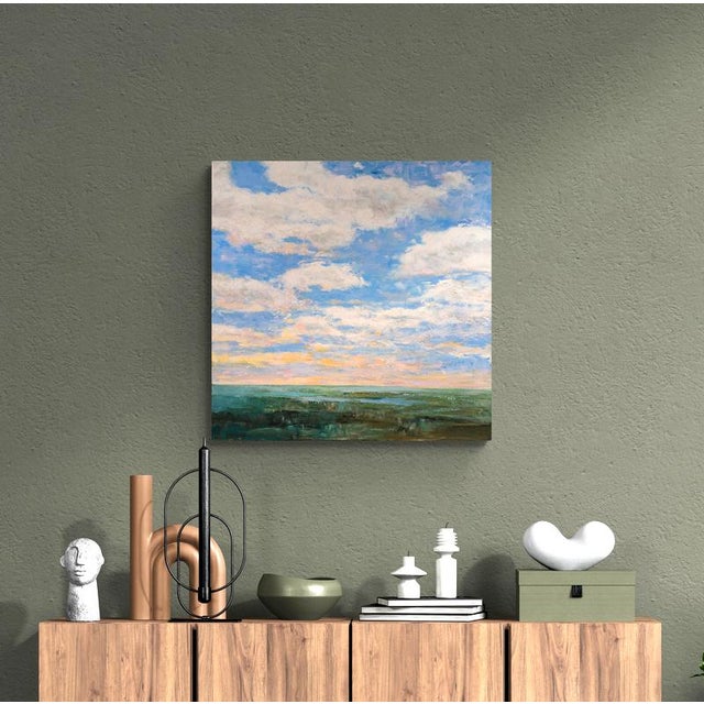 Contemporary Mid Sized Scenery Landscape Art on Canvas For Sale - Image 3 of 5
