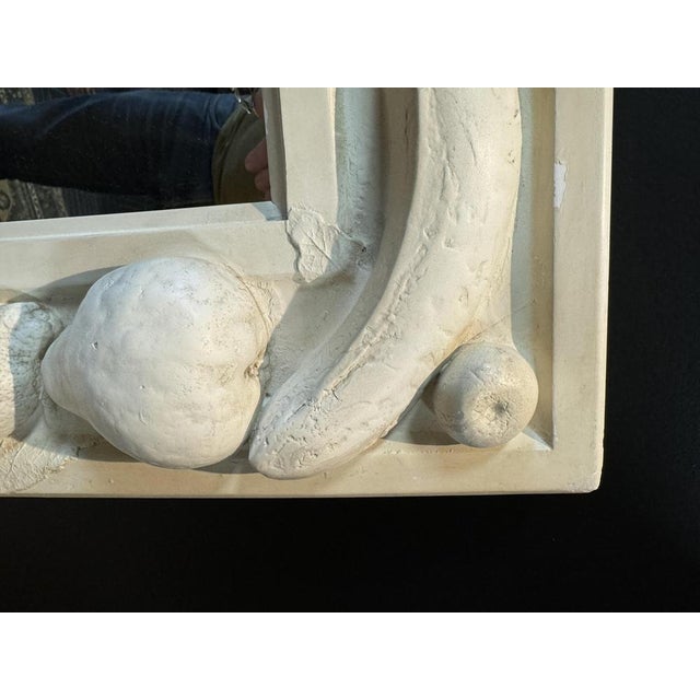 1970s Stucco Mirror with Fruit Decoration, 1970s For Sale - Image 5 of 7