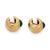 Metal Vintage Gia 4.70 Carat Emerald 18k Yellow Gold Hoop Earrings, A Pair For Sale - Image 7 of 9